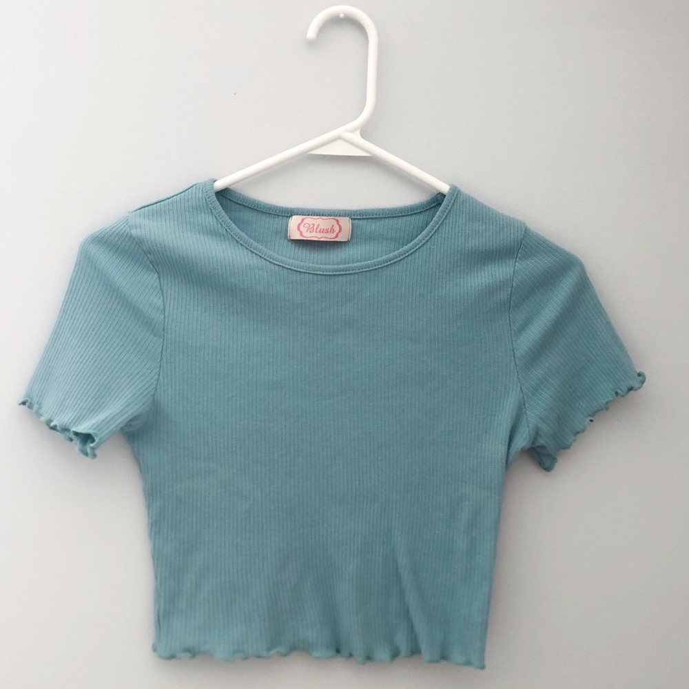 Blush Blue Crop Top